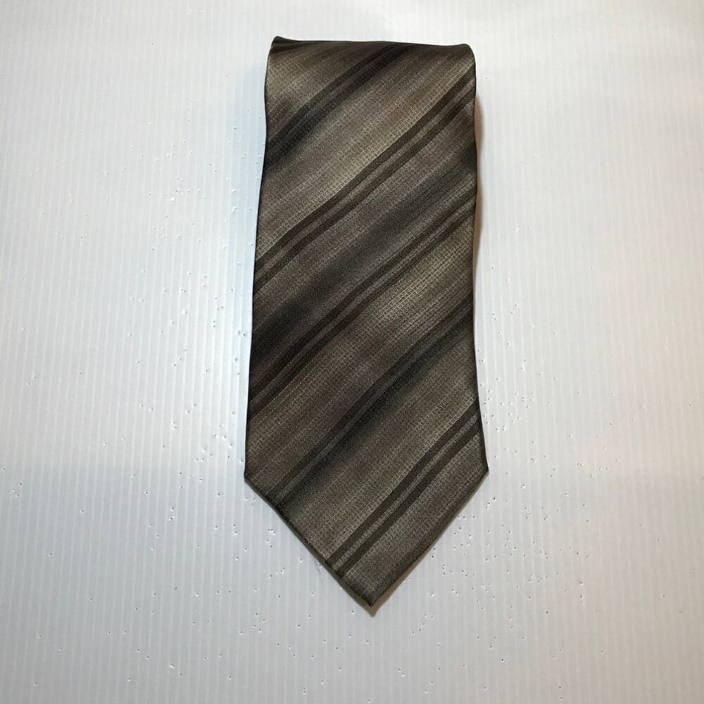 Vtg Studio by Fumagalli’s Silk Brown Striped Traditional Wide Necktie 57"